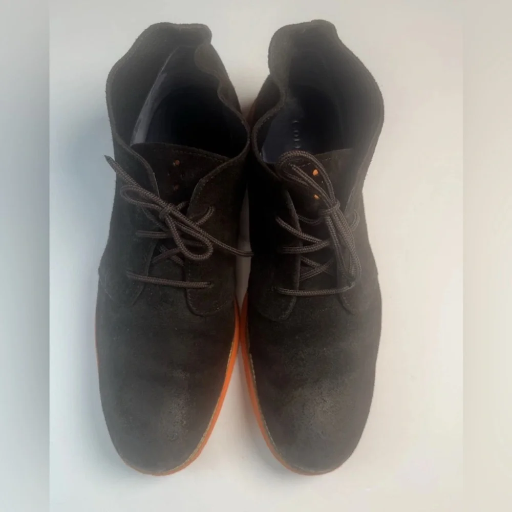 Cole Haan LunarGrand Chukka Boots Men's 11 Brown Suede Orange Sole